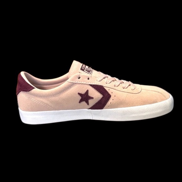 NWOT-Converse Women’s Breakpoint Ox Suede Sneakers; Dusty Pink/Burgundy Accents - Picture 3 of 11
